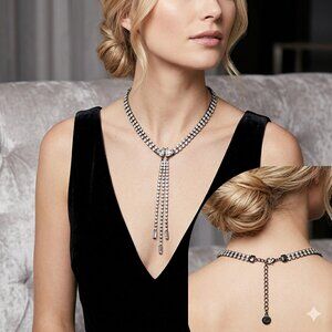 Rebecca Minkoff Gemma Fringe Necklace (Crystal) Necklace